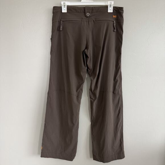 LUCY Flex Woman’s Size M Short Nylon Spandex Lightweight Pants Travel Hike Brown - Picture 2 of 8
